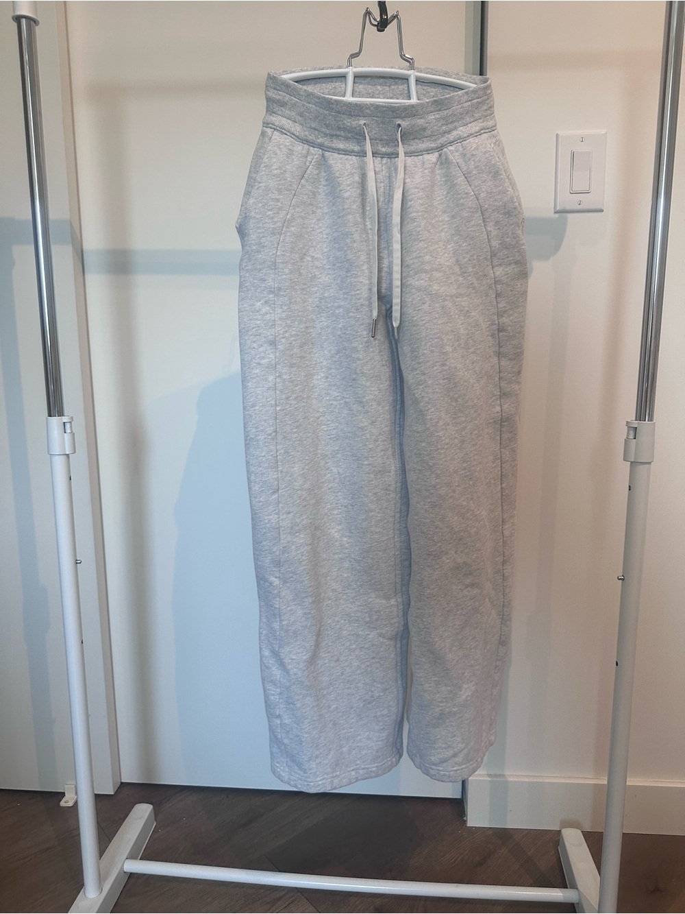 lululemon athletica Light Gray Wide Leg Sweatpants